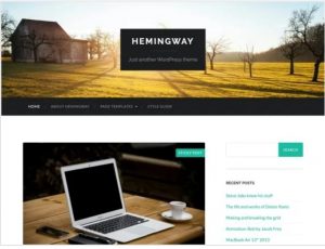Hemingway free theme for blogs