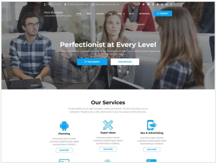 rara business theme for affiliate marketing